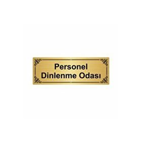 Özarslan Dizayn Personel Dinlenme Odası 7x20 cm Altın Renk Metal Yönlendirme Levhası