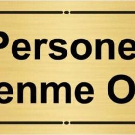 Özarslan Dizayn Personel Dinlenme Odası 7x20 cm Altın Renk Metal Yönlendirme Levhası