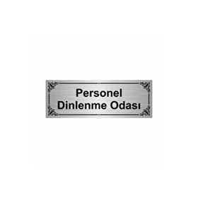 Özarslan Dizayn Personel Dinlenme Odası 7x20 cm Gümüş Renk Metal Yönlendirme Levhası