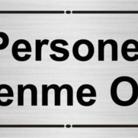 Özarslan Dizayn Personel Dinlenme Odası 7x20 cm Gümüş Renk Metal Yönlendirme Levhası