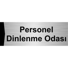 Özarslan Dizayn Personel Dinlenme Odası 7x20 cm Gümüş Renk Metal Yönlendirme Levhası