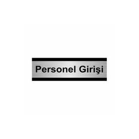 Özarslan Dizayn Personel Girişi 10x20 cm Gümüş Renk Metal Yönlendirme Levhası