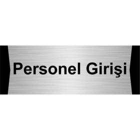 Özarslan Dizayn Personel Girişi 5x20 cm Gümüş Renk Metal Yönlendirme Levhası