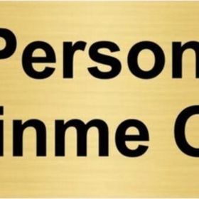 Özarslan Dizayn Personel Giyinme Odası 10x20 cm Altın Renk Metal Yönlendirme Levhası