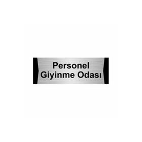 Özarslan Dizayn Personel Giyinme Odası 5x20 cm Gümüş Renk Metal Yönlendirme Levhası