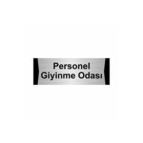 Özarslan Dizayn Personel Giyinme Odası 5x20 cm Gümüş Renk Metal Yönlendirme Levhası