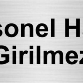 Özarslan Dizayn Personel Harici Girilmez 10x20 cm Gümüş Renk Metal Yönlendirme Levhası