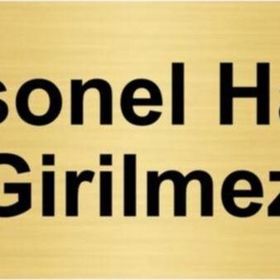 Özarslan Dizayn Personel Harici Girilmez 5x20 cm Altın Renk Metal Yönlendirme Levhası