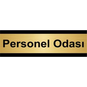 Özarslan Dizayn Personel Odası 10x20 cm Altın Renk Metal Yönlendirme Levhası