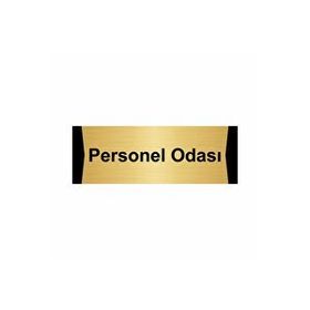 Özarslan Dizayn Personel Odası 5x20 cm Altın Renk Metal Yönlendirme Levhası