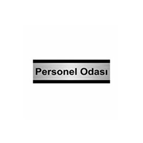 Özarslan Dizayn Personel Odası 5x20 cm Gümüş Renk Metal Yönlendirme Levhası