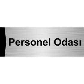 Özarslan Dizayn Personel Odası 5x20 cm Gümüş Renk Metal Yönlendirme Levhası