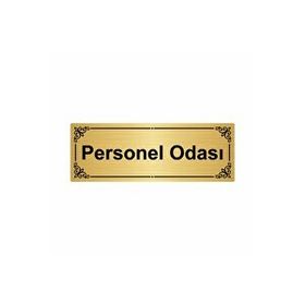 Özarslan Dizayn Personel Odası 7x20 cm Altın Renk Metal Yönlendirme Levhası