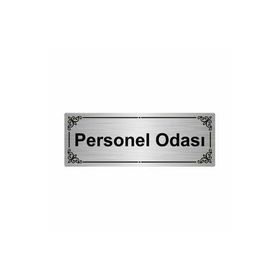 Özarslan Dizayn Personel Odası 7x20 cm Gümüş Renk Metal Yönlendirme Levhası