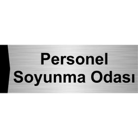 Özarslan Dizayn Personel Soyunma Odası 10x20 cm Gümüş Renk Metal Yönlendirme Levhası