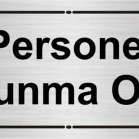 Özarslan Dizayn Personel Soyunma Odası 7x20 cm Gümüş Renk Metal Yönlendirme Levhası