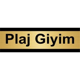 Özarslan Dizayn Plaj Giyim 10x20 cm Altın Renk Metal Yönlendirme Levhası