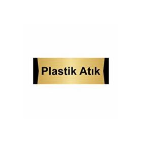 Özarslan Dizayn Plastik Atık 10x20 cm Altın Renk Metal Yönlendirme Levhası