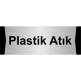 Özarslan Dizayn Plastik Atık 10x20 cm Gümüş Renk Metal Yönlendirme Levhası
