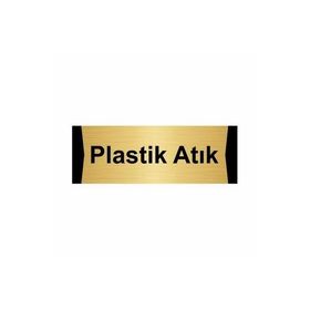 Özarslan Dizayn Plastik Atık 5x20 cm Altın Renk Metal Yönlendirme Levhası