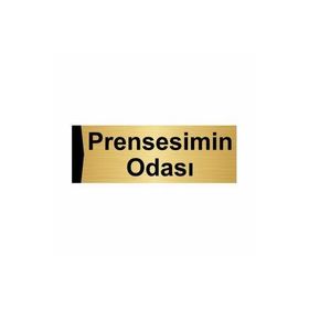 Özarslan Dizayn Prensesimin Odası 10x20 cm Altın Renk Metal Yönlendirme Levhası
