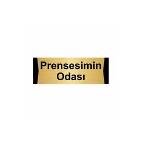 Özarslan Dizayn Prensesimin Odası 10x20 cm Altın Renk Metal Yönlendirme Levhası