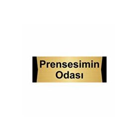 Özarslan Dizayn Prensesimin Odası 10x20 cm Altın Renk Metal Yönlendirme Levhası