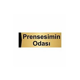 Özarslan Dizayn Prensesimin Odası 10x20 cm Altın Renk Metal Yönlendirme Levhası