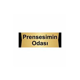 Özarslan Dizayn Prensesimin Odası 5x20 cm Altın Renk Metal Yönlendirme Levhası