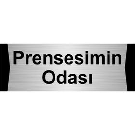 Özarslan Dizayn Prensesimin Odası 5x20 cm Gümüş Renk Metal Yönlendirme Levhası