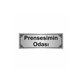 Özarslan Dizayn Prensesimin Odası 7x20 cm Gümüş Renk Metal Yönlendirme Levhası