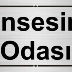 Özarslan Dizayn Prensesimin Odası 7x20 cm Gümüş Renk Metal Yönlendirme Levhası