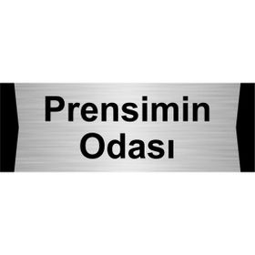 Özarslan Dizayn Prensimin Odası 10x20 cm Gümüş Renk Metal Yönlendirme Levhası
