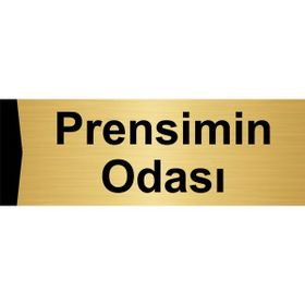 Özarslan Dizayn Prensimin Odası 5x20 cm Altın Renk Metal Yönlendirme Levhası