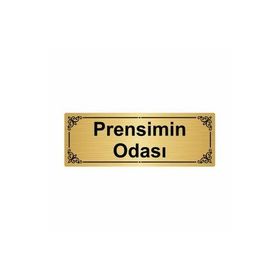 Özarslan Dizayn Prensimin Odası 7x20 cm Altın Renk Metal Yönlendirme Levhası