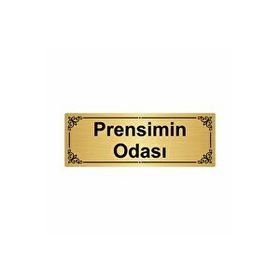 Özarslan Dizayn Prensimin Odası 7x20 cm Altın Renk Metal Yönlendirme Levhası