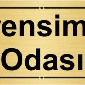 Özarslan Dizayn Prensimin Odası 7x20 cm Altın Renk Metal Yönlendirme Levhası