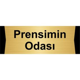 Özarslan Dizayn Prensimin Odası 7x20 cm Altın Renk Metal Yönlendirme Levhası