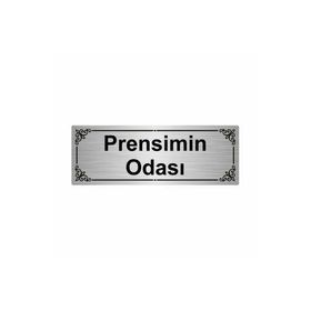 Özarslan Dizayn Prensimin Odası 7x20 cm Gümüş Renk Metal Yönlendirme Levhası