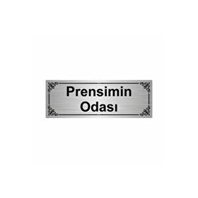 Özarslan Dizayn Prensimin Odası 7x20 cm Gümüş Renk Metal Yönlendirme Levhası