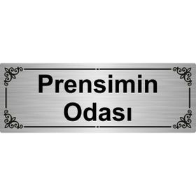 Özarslan Dizayn Prensimin Odası 7x20 cm Gümüş Renk Metal Yönlendirme Levhası