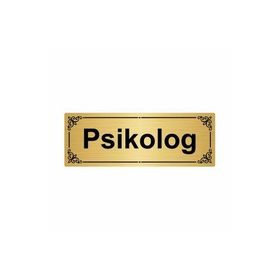 Özarslan Dizayn Psikolog 7x20 cm Altın Renk Metal Yönlendirme Levhası