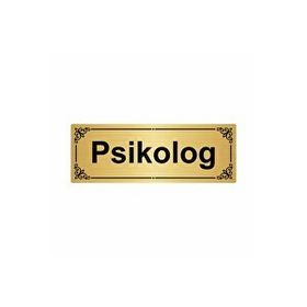 Özarslan Dizayn Psikolog 7x20 cm Altın Renk Metal Yönlendirme Levhası