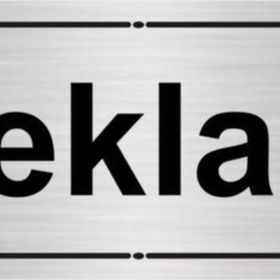 Özarslan Dizayn Reklam 7x20 cm Gümüş Renk Metal Yönlendirme Levhası