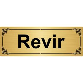 Özarslan Dizayn Revir 7x20 cm Altın Renk Metal Yönlendirme Levhası