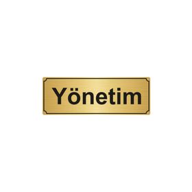 Özarslan Dizayn Risk Yönetimi 10x20 cm Altın Renk Metal Yönlendirme Levhası