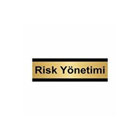 Özarslan Dizayn Risk Yönetimi 7x20 cm Altın Renk Metal Yönlendirme Levhası