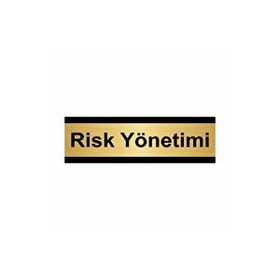 Özarslan Dizayn Risk Yönetimi 7x20 cm Altın Renk Metal Yönlendirme Levhası