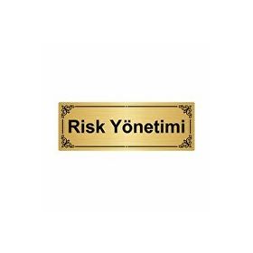 Özarslan Dizayn Risk Yönetimi 7x20 cm Altın Renk Metal Yönlendirme Levhası