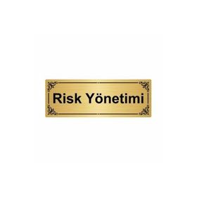 Özarslan Dizayn Risk Yönetimi 7x20 cm Altın Renk Metal Yönlendirme Levhası